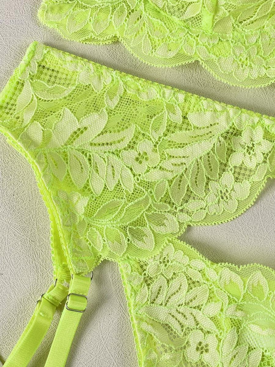 Neon Désir | 3-Piece Seductive Lingerie Set