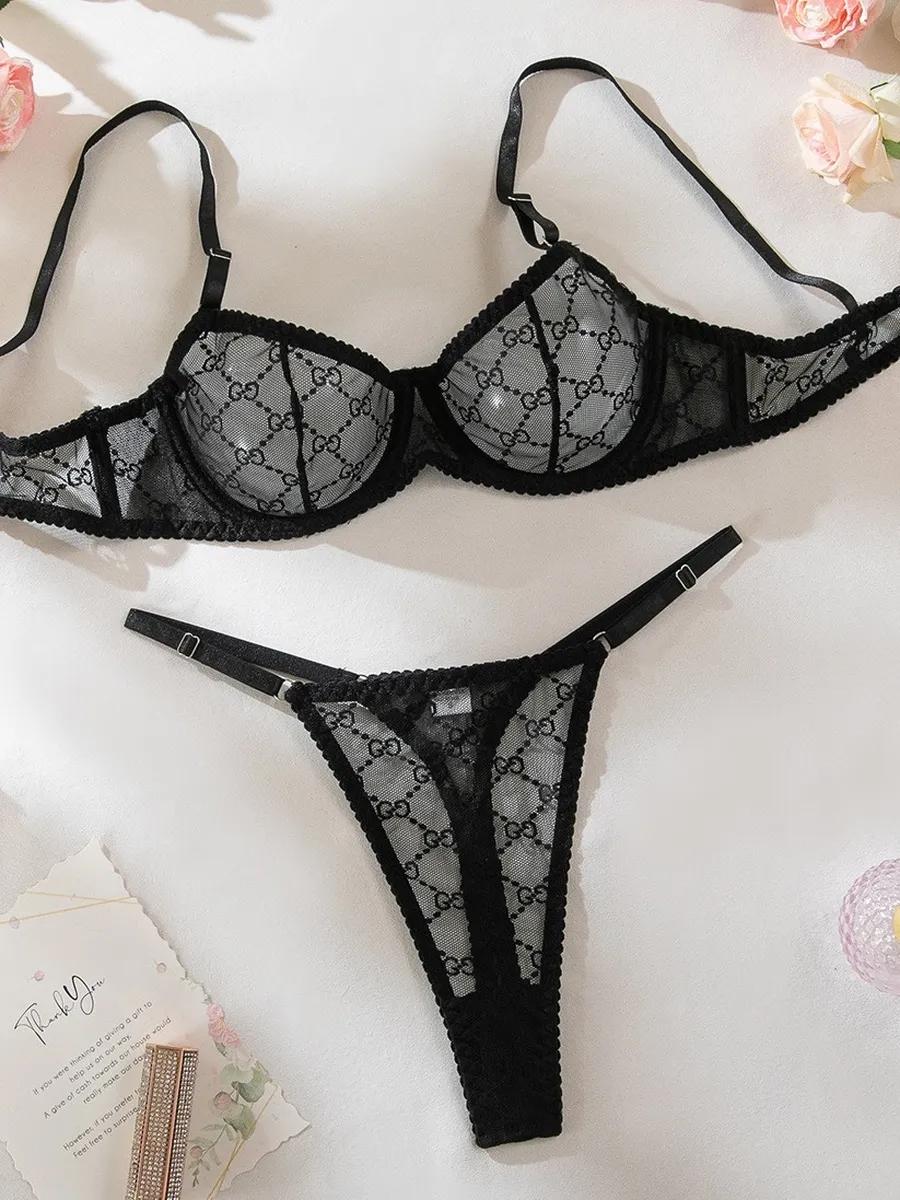 Elodie Noir | Elegant 2-Piece Lingerie Set