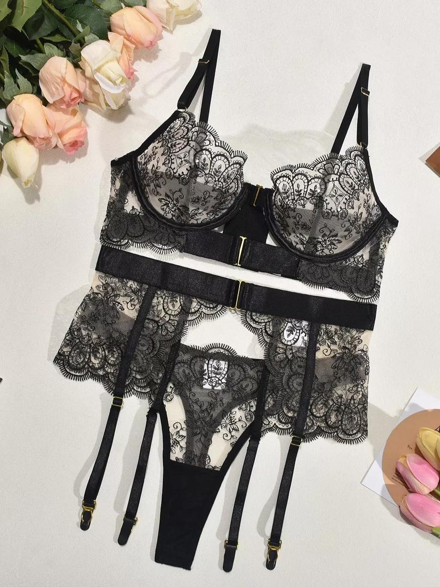 Eliana | 3-Piece Lace Lingerie Set