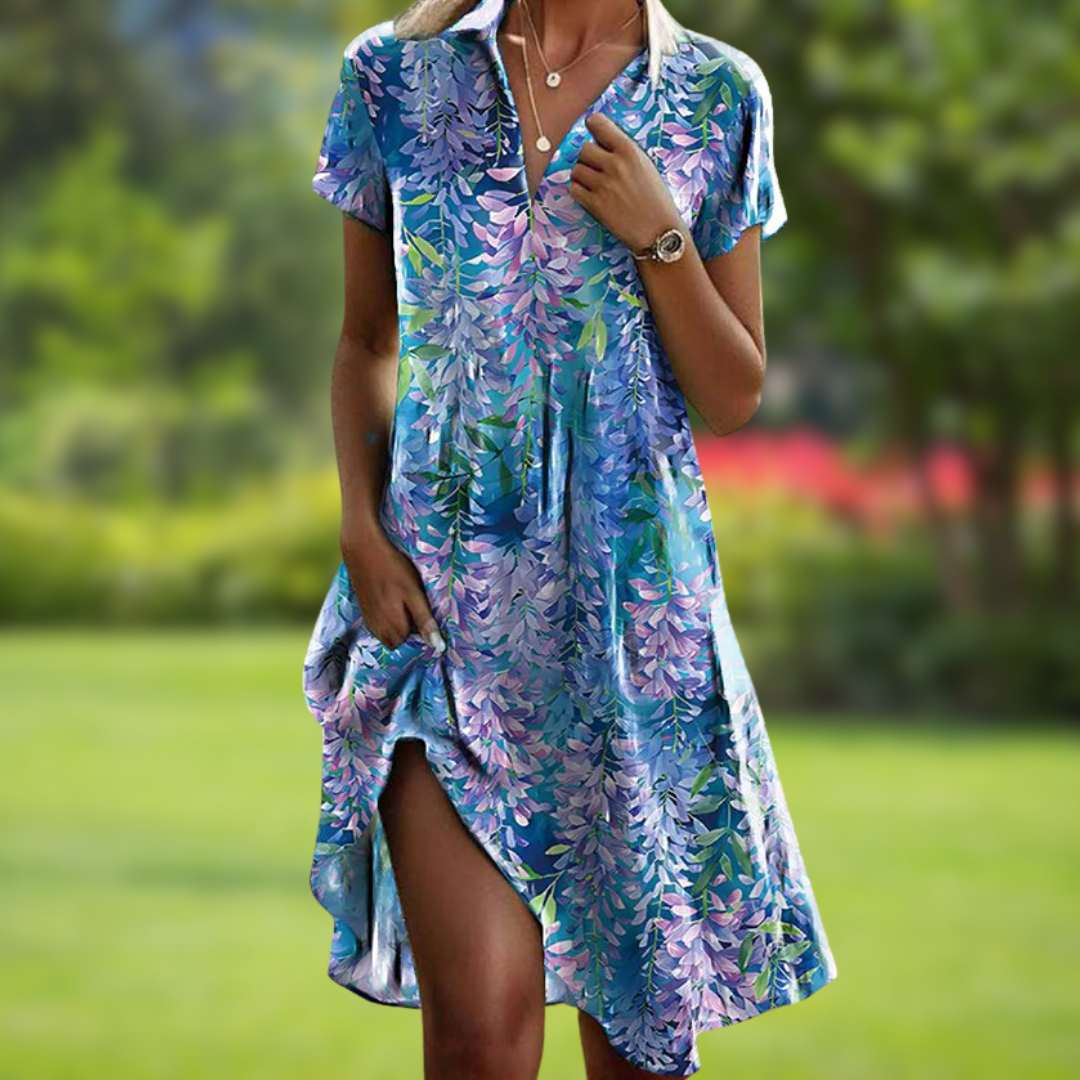 Autumn Radiance - Timeless Print Dress