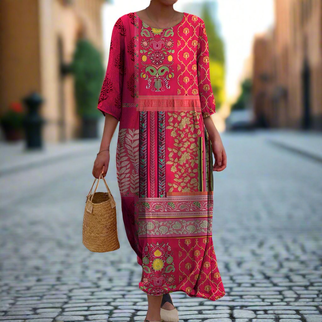 Saffron Harmony - Vibrant Ethnic Dress