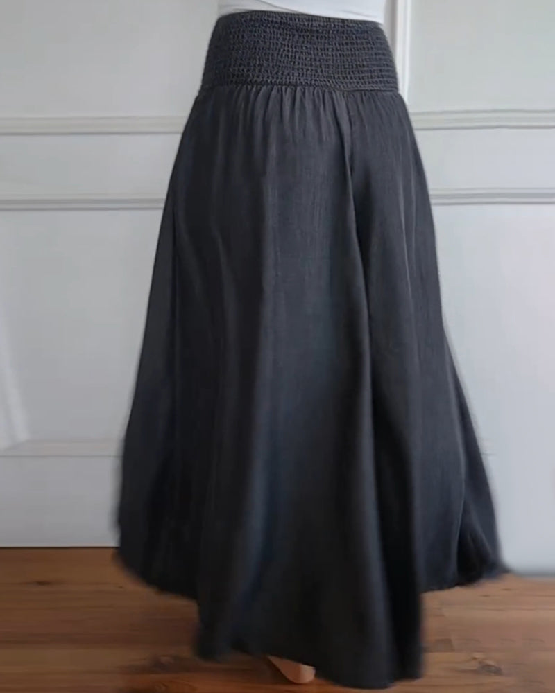 CoastalPoise - Elegant Wide-Leg Pants