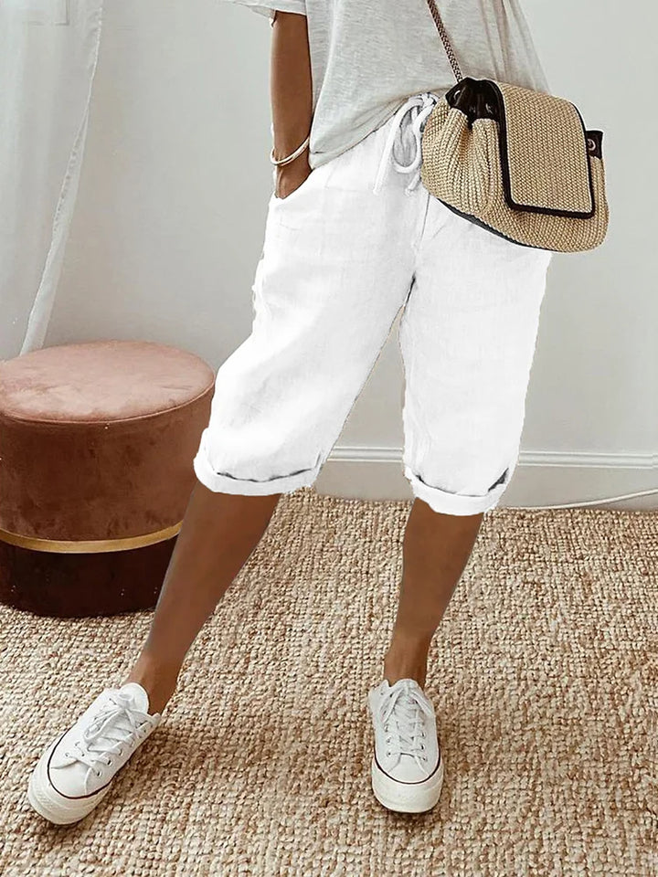 BreezeHaven - Casual Linen Shorts