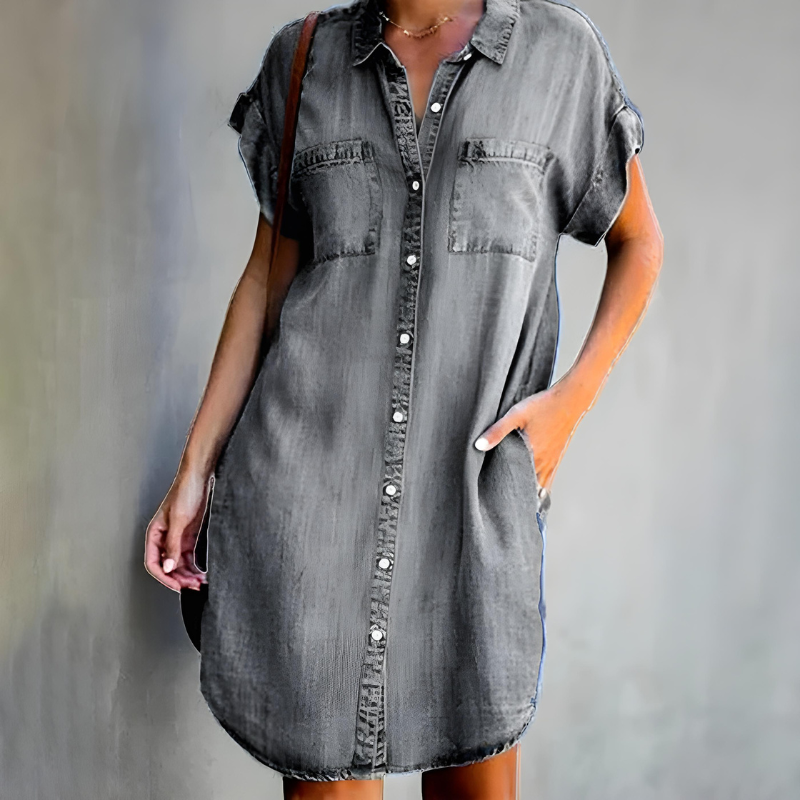 Urban Ease - Denim Shirt Dress