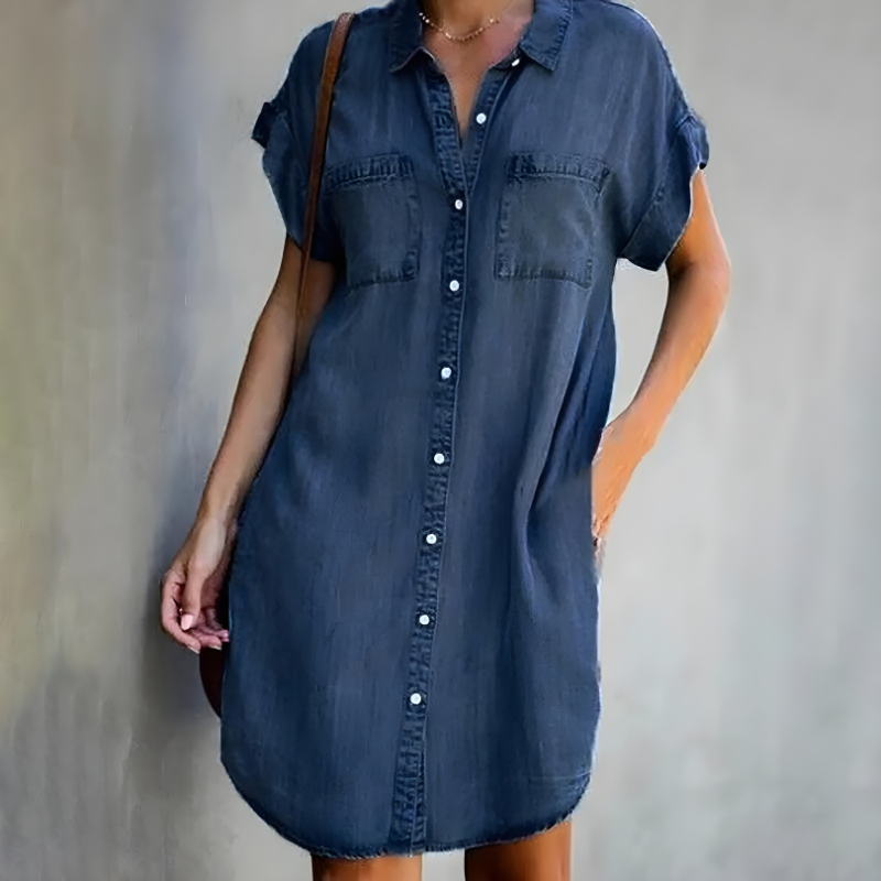 Urban Ease - Denim Shirt Dress