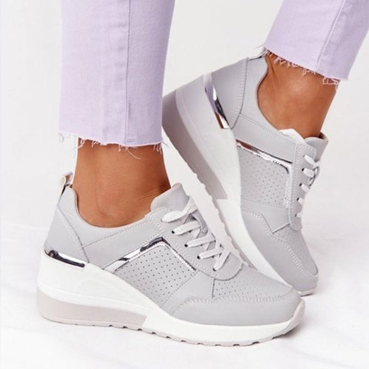 LuxeStride - Elegant Wedge Sneakers