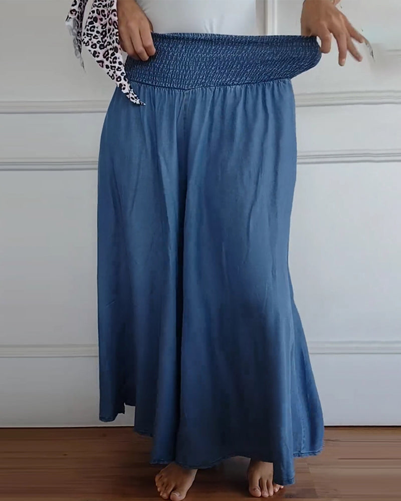 CoastalPoise - Elegant Wide-Leg Pants