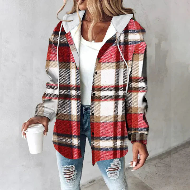 Aspen Haven – Plaid Hooded Jacket